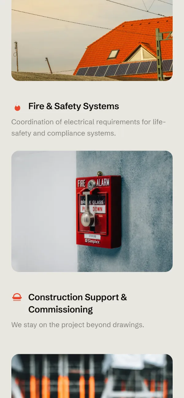 The The Building Surgeons website on a phone